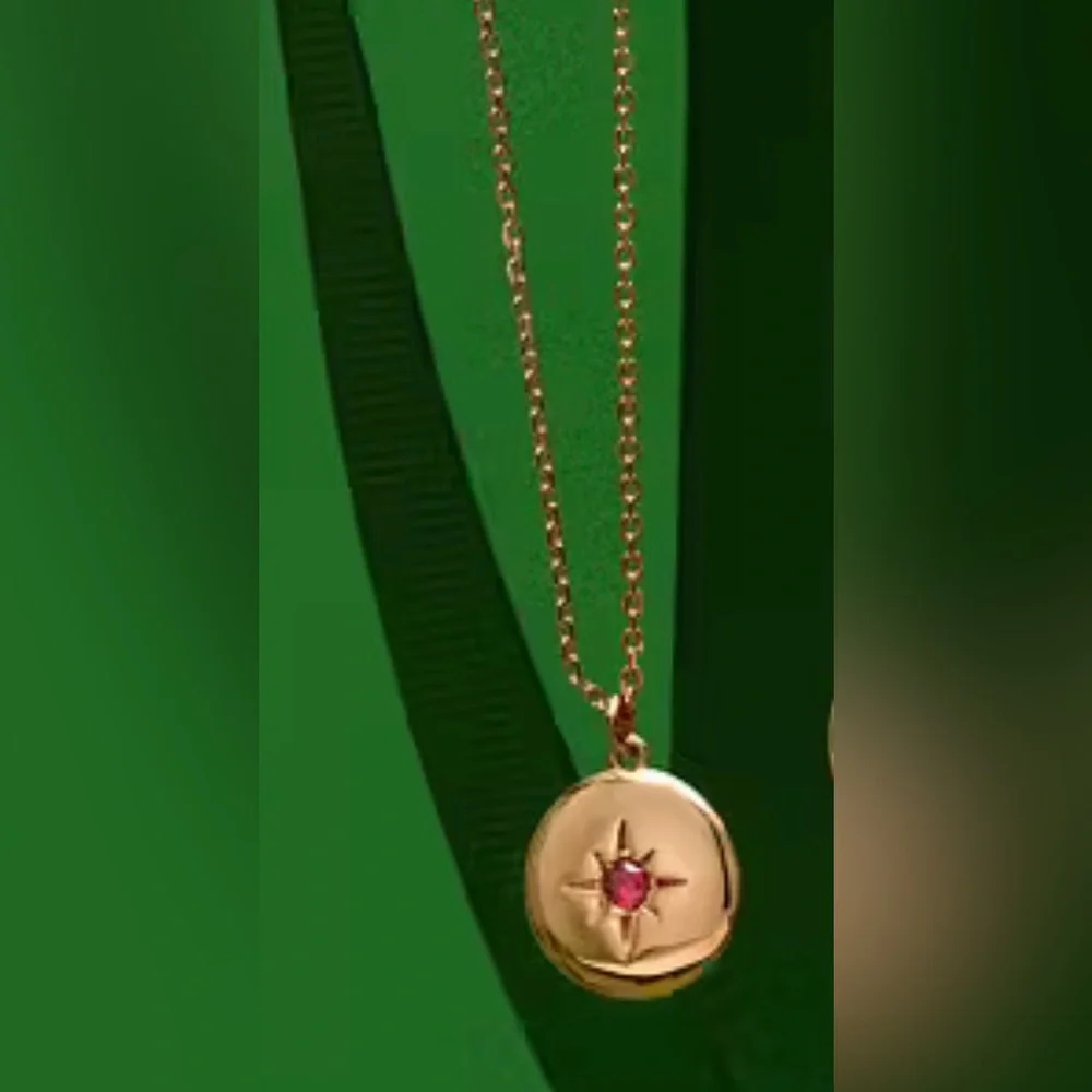 Kate Spade The Color Spark Collection‎ Pink Peace Medallion Necklace NWT